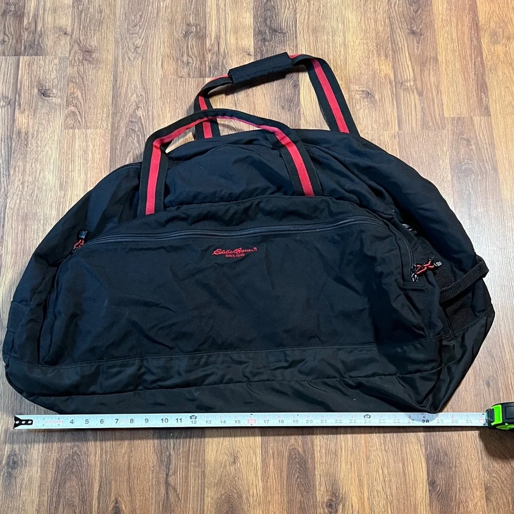 Eddie Bauer Black and Red Duffel Bag